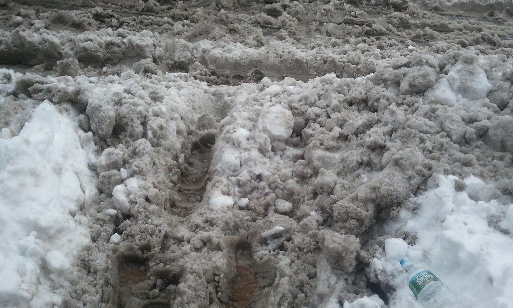 Dirty snow